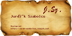 Jurák Szabolcs névjegykártya